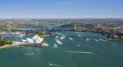 シドニー・ハーバーの空中写真